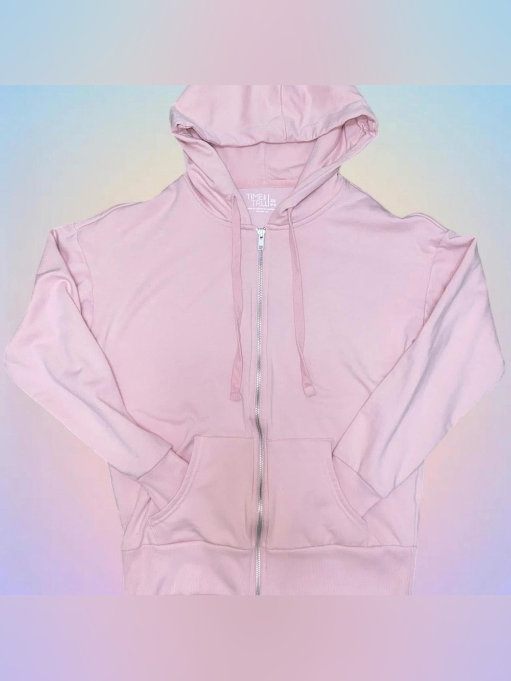 Time and Tru Pink Zip-Up Hoodie